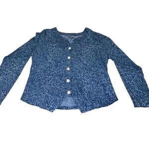 5/$25 Banyan Tree Leaf Pattern Top